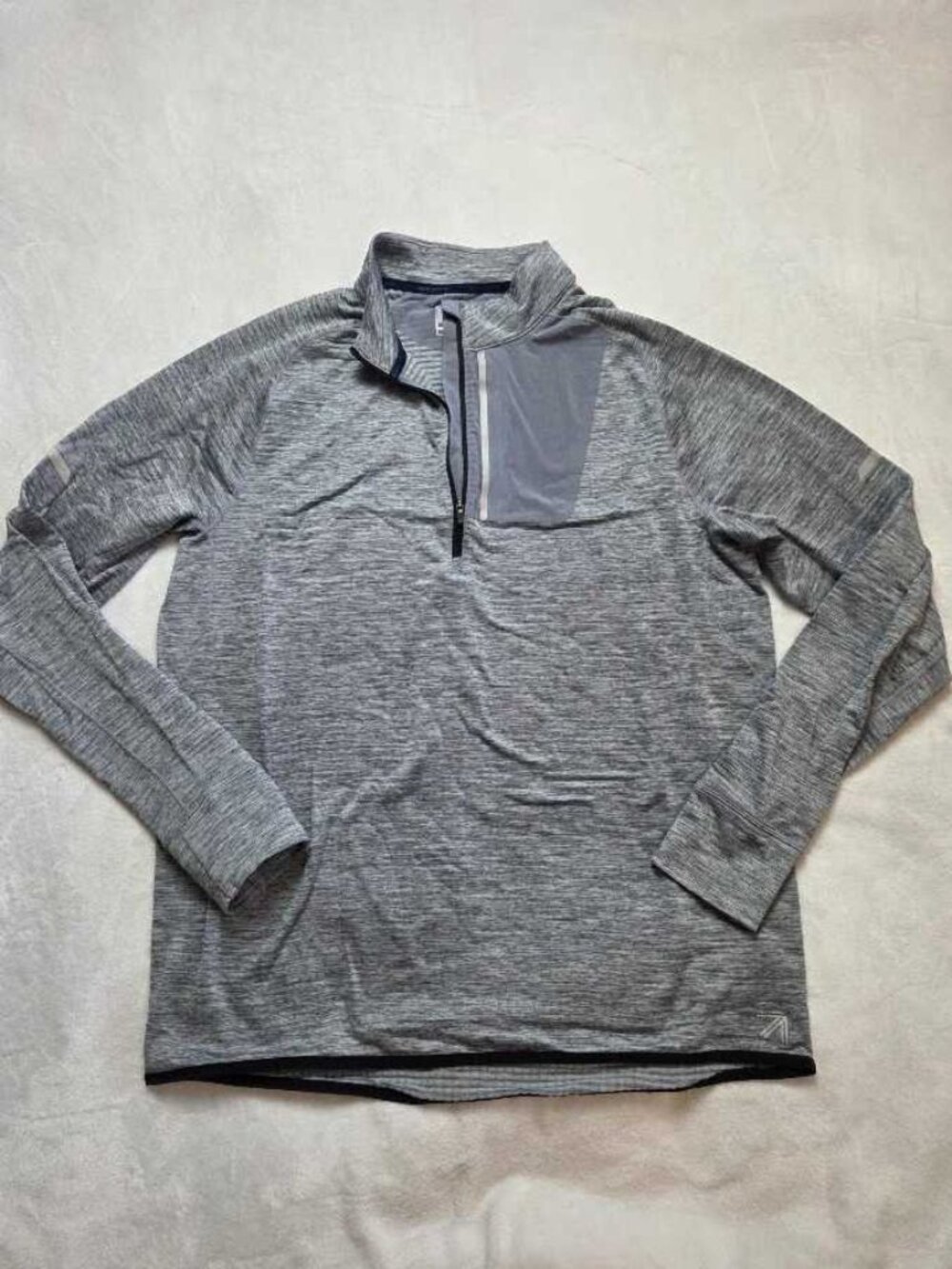 NWOT XL J.Crew New Balance colab half-zip pullover running top in gray Heat Run